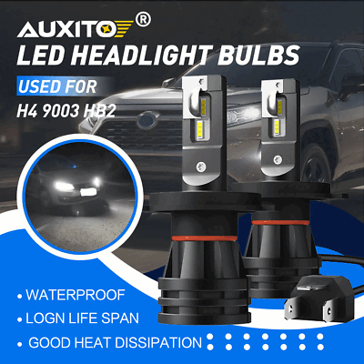 #ad 2x 20000LM H4 9003 LED Headlight Bulbs Hi Lo Beam Super Bright 6000K Xenon White $24.99