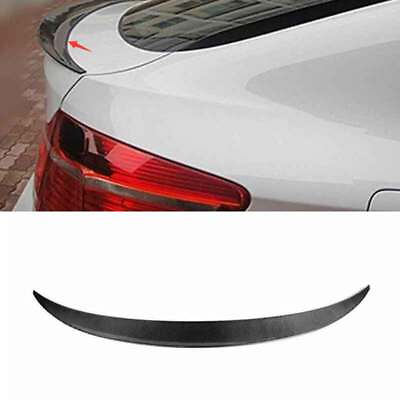 #ad 2008 2013 For BMW X6 Trunk Lip Wing 1X Dry Carbon Fiber Center Rear Spoiler Tail $564.12