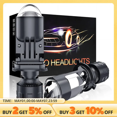 #ad 2Pcs H4 LED Projector Mini Lens Auto H4 LED Headlight Bulb Kit Conversion High B $31.99
