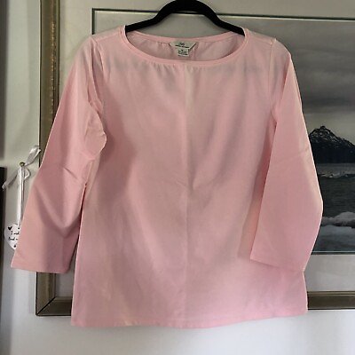 #ad Brooks Brothers 346 Pink 3 4 Sleeve Top Sz M A730 $20.00