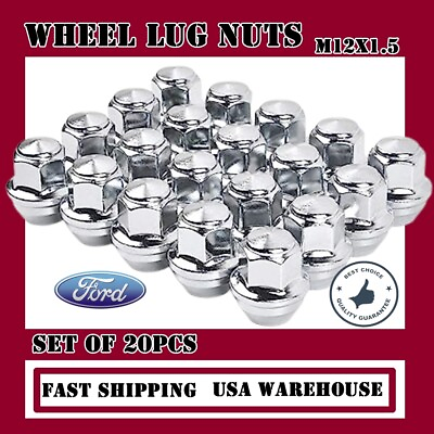 #ad 20pc Chrome M12x1.5 OE Factory Fit FORD FOCUS FUSION Lug Nuts Stock Wheels $29.98