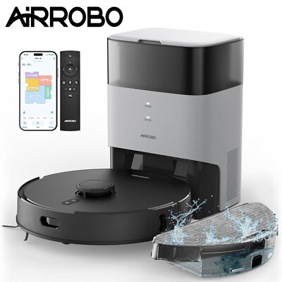 #ad AIRROBO Self Emptying Robotic Robot Vacuum and Mop 180Min Home Mapping $299.99
