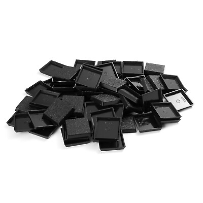 #ad Pack of 100 25 mm Plastic Square Bases Miniature Wargames Table gaming TEXTURED $8.99
