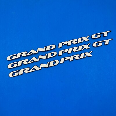 #ad 1997 05 OEM Pontiac Grand Prix GT White Door LH RH Rear Trunk Lid Emblem Set $33.00