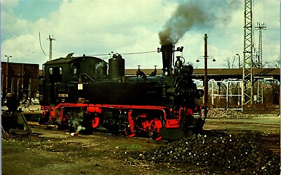#ad Vintage Train Railroad Postcard East German State Railways DR99 1563 Cable Brake $3.98