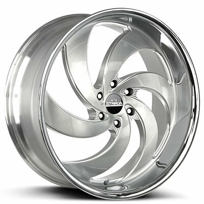 #ad 4 26quot; Strada Wheels Retro 6 Silver w Brushed Face and SS Lip Rims Fit Tacoma $2263.00