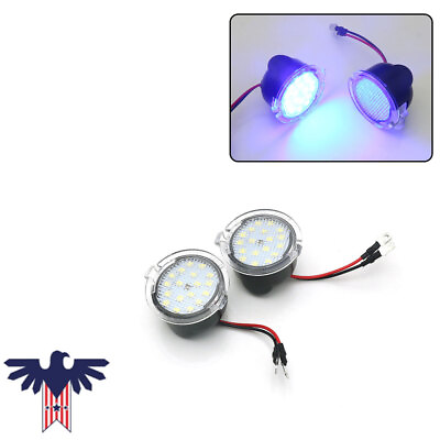 #ad Lights Side Mirror Puddle LED Blue 2pc For Ford Explorer Expedition F 150 Taurus $8.92