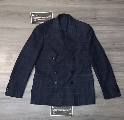 #ad RRL Double RL Ralph Lauren Men Silk Wool Double Breasted Suit Jacket Blazer NWOT $478.80
