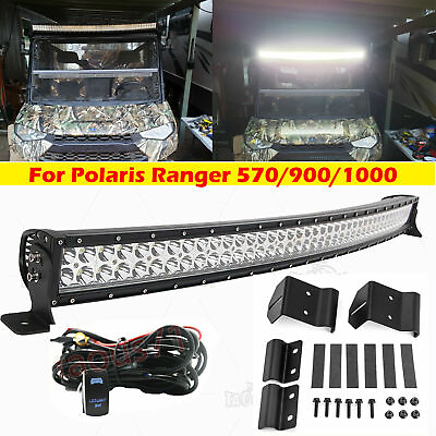 #ad For Polaris Ranger 570 900 1000 Upper Roof 52quot; Curved LED Light Bar BracketWire $34.77