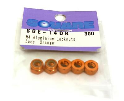 #ad Precision Crafted Square R C 4mm Aluminum Lock Nuts Orange 5 pcs. $1.90