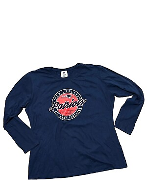 #ad New England Patriots NFL Women#x27;s Navy Team Long Sleeve Tee Shirt T Shirt Size XL $15.99
