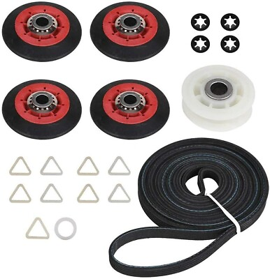 #ad Dryer Repair Kit Belt Rollers Kenmore Elite Smartheat Quiet Pak 9 He4 110 Series $27.99