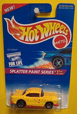 #ad Mattel Hot Wheels 1996 Splatter Paint Series #x27;55 Chevy #410 $4.35