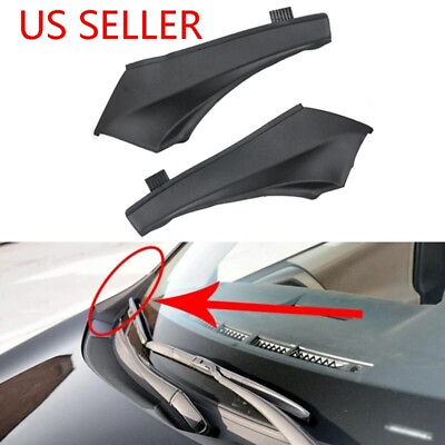 #ad For Toyota RAV4 2013 2018 Black Pair Front Wiper Side Cowl Extension Cover Trim $15.15