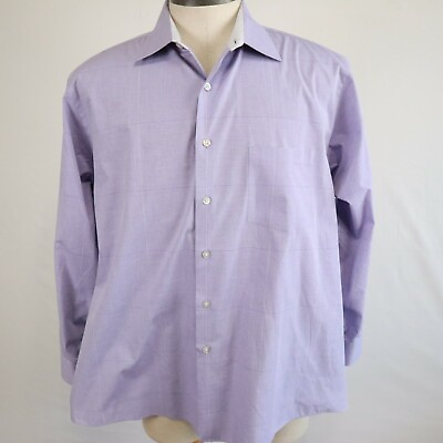 #ad Van Heusen Shirt Mens 17.5 32 33 Air Regular Fit Stretch Button Up Long Sleeve $9.09