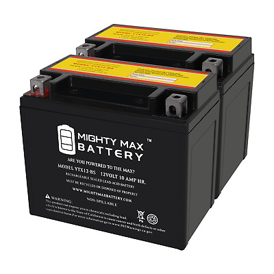 #ad Mighty Max YTX12 BS 12V 10Ah Battery Replaces Triumph Scrambler 11 13 2 Pack $64.99