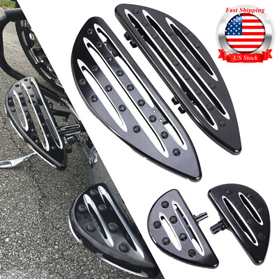 #ad Driver Passenger Floorboards Floor Board Foot Pegs For Harley Softail Dyna FXS $49.77