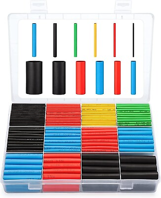 #ad 560Pcs HEAT SHRINK TUBING Insulation Shrinkable Tube 2:1 Wire Cable Sleeve W BOX $4.30