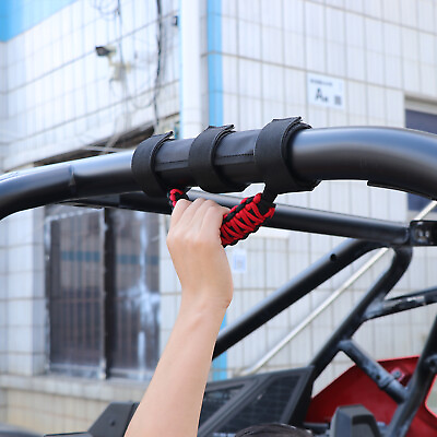 #ad 2 Paracord Roll Bar Grab Handle Grip Hand Holder For Polaris Kawasaki Suzuki UTV $18.79
