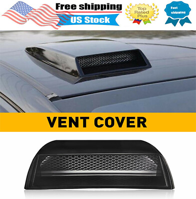#ad Universal Black Car Decorative Air Flow Intake Hood Scoop Vent Bonnet Cover $13.99