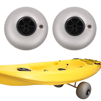 #ad 2Pcs Balloon Wheels 10quot; Replacement Big Beach Sand Tires for Kayak Dolly Canoe $54.15