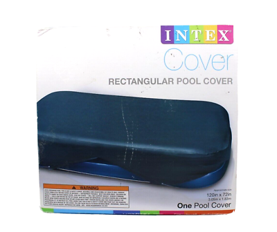 #ad Intex Rectangular 6#x27; x 10#x27; Pool Cover 120quot; x 72quot; 58412 For Swim Center Pools $19.99