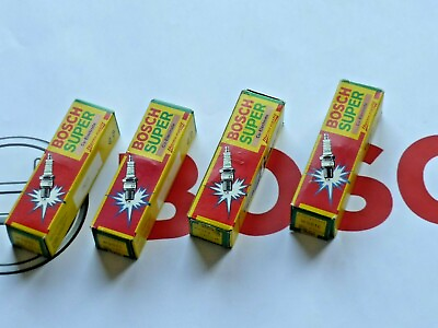 #ad Set of 4 original BOSCH FR7DC SUPER spark plugs NEW in BOX NOS $41.14