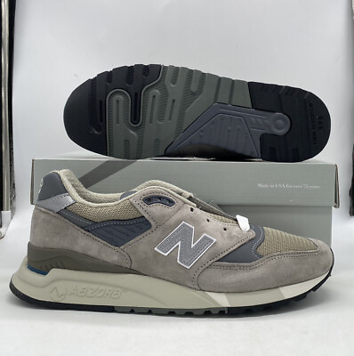 #ad New Balance Made in USA 998 Core Grey White Sneakers U998GR Mens Size $151.97