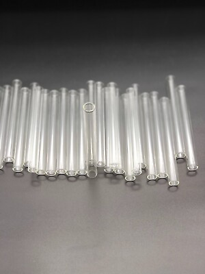 #ad 4quot; Long 50 Pcs Glass Pyrex Blowing Tubes 10mm OD 8mm ID Tubing 1mm Thick Wall $31.50