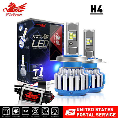 #ad #ad winpower 2PCS Canbus T1 Turbo LED Headlight Bulbs Kit H4 H11 H9 H8 Lamp $24.99