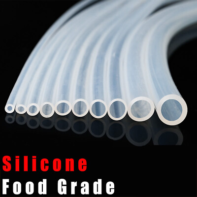 #ad Food Grade Clear Silicone Vacuum Tube Beer Hose Pipe Soft Rubber Various Sizes $4.69