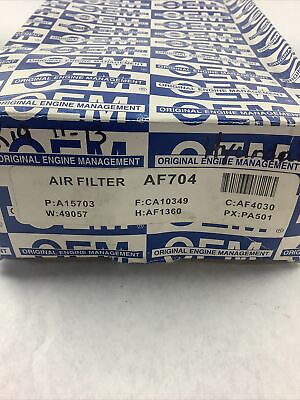 #ad Air Filter Original Engine Management AF704 A36124 NEW $15.91