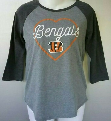 #ad Cincinnati Bengals Official ☆ NFL☆Youth Girls XL 14 16 BASEBALL STYLE Shirt♡ $12.79