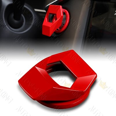 #ad RED ALUMINUM UNIVERSAL LAMBO STYLE ENGINE START STOP BUTTON RING COVER TRIM $4.46