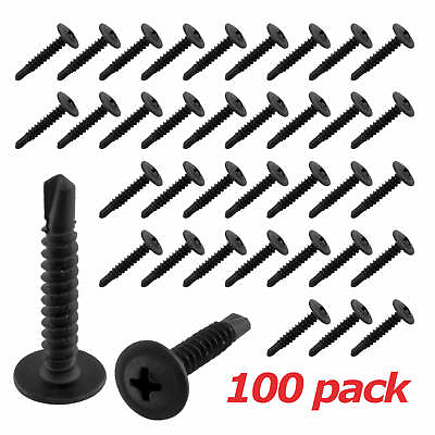 #ad Black Phosphate Phillips Wafer Head Self Tapping Drilling Screws 1 1 2quot; 100 pk $8.60