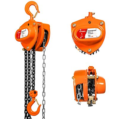 #ad Chain Hoist Manual Hand Lift Chain Block Hoist with 2 Heavy Duty Hooks 10FT 3M $103.03