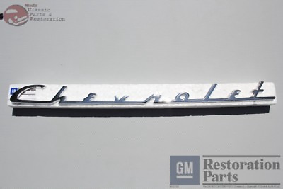 #ad 1954 Chevy Passenger Car Rear Deck Lid Trunk Script Emblem New $36.56