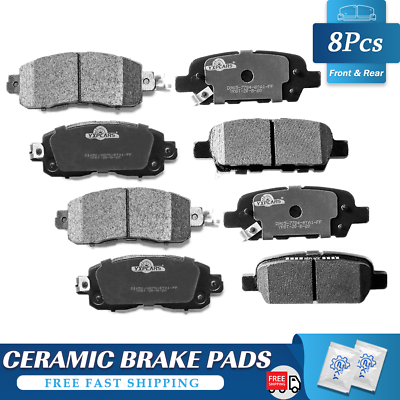 #ad For 2013 2014 2015 2016 2017 2018 Nissan Altima Front amp; Rear Ceramic Brake Pads $42.01