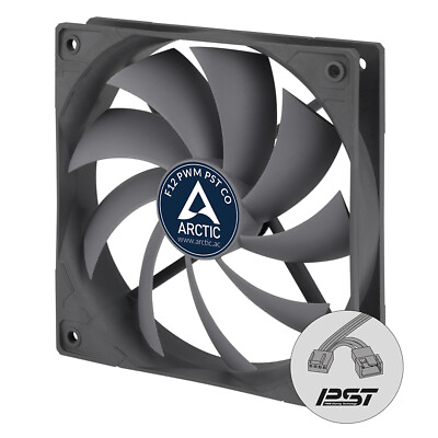 #ad ARCTIC F12 PWM PST CO 120 mm Case Fan PWM Cooler PC Computer Grey B Stock $6.49