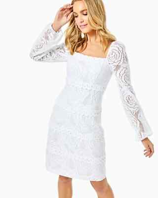 #ad #ad $198 NEW Lilly Pulitzer ZOELLA LACE DRESS White Bungalow Blossom Lace 2 8 10 12 $128.00