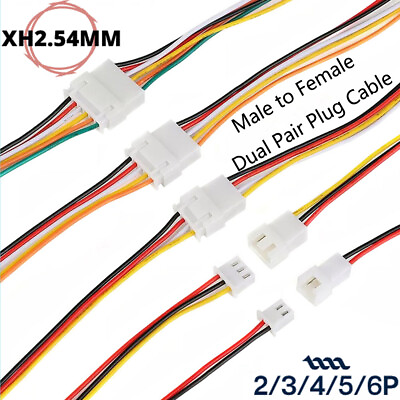 #ad XH2.54MM 2 3 4 5 6P Male to Female Pair Plug Electronic Extension Air Pair Cable $2.85