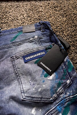 #ad Dsquared2 Blue Jeans Size 50 Brand New $280.00