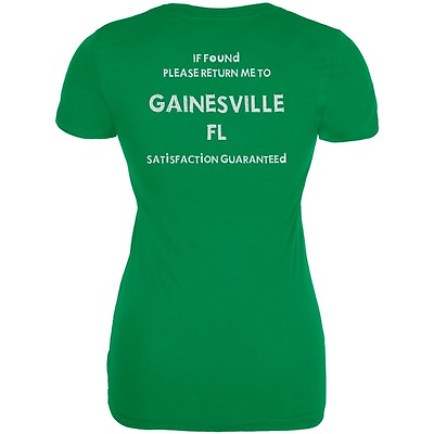 #ad St Patricks Day Return Me to Gainesville Irish Green Juniors Soft T Shirt $16.95