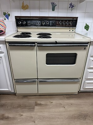 #ad Vintage GE stove range works great. 40” Wide 26” Deep $350.00