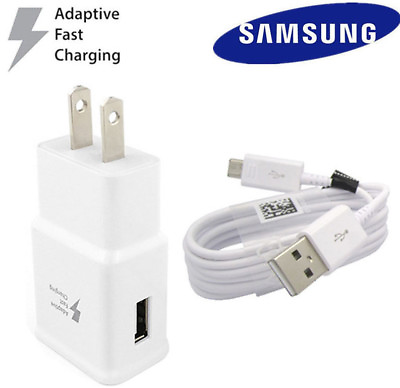 #ad OEM Samsung Galaxy S6 Edge S7 Edge Note 4 5 Fast Charging Wall Charger Cable $12.99