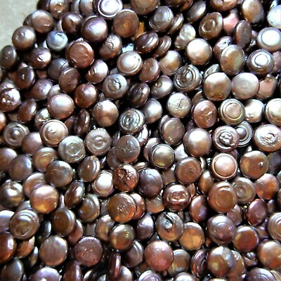 #ad 14mm 16mm Rose Bronze genuine freshwater pearl Coin Beads 30 pearls $12.99