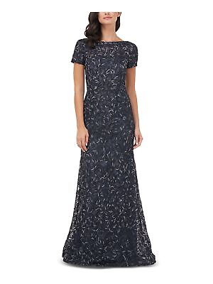 #ad JS COLLECTION Womens Short Sleeve Full Length Formal Gown Dress $38.99
