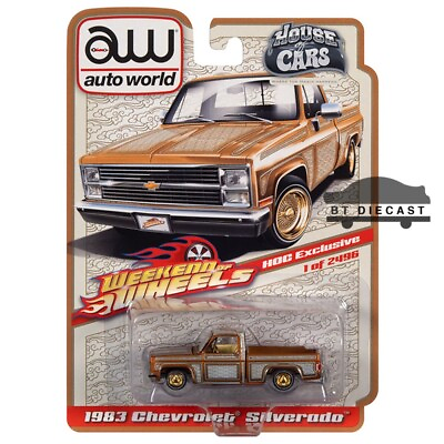 #ad AUTOWORLD WEEKEND of WHEELS LOW RIDER 1983 CHEVROLET SILVERADO 1 64 GOLD CP7959 $20.99