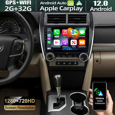 #ad For Toyota Camry 2012 2014 Android 12 Apple CarPlay Car Stereo Radio GPS Navi $138.37