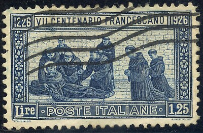 #ad ITALY 1926 The death of Francescano P 13½ Sassone 196 HIGH CV $49.00